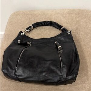 MICHAEL Michael Kors Black Leather Hobo Bag